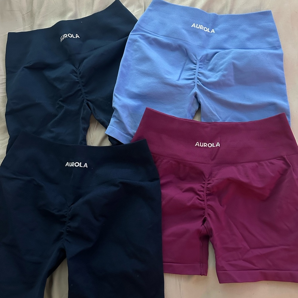 AUROLA Women's Shorts - Navy, Blue, and Purple